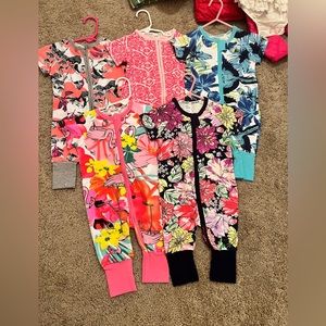 Bundle of 5 zipper rompers